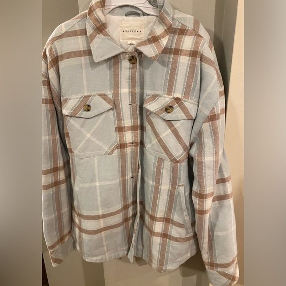 Light Blue Plaid Jacket - Picture 3 of 3